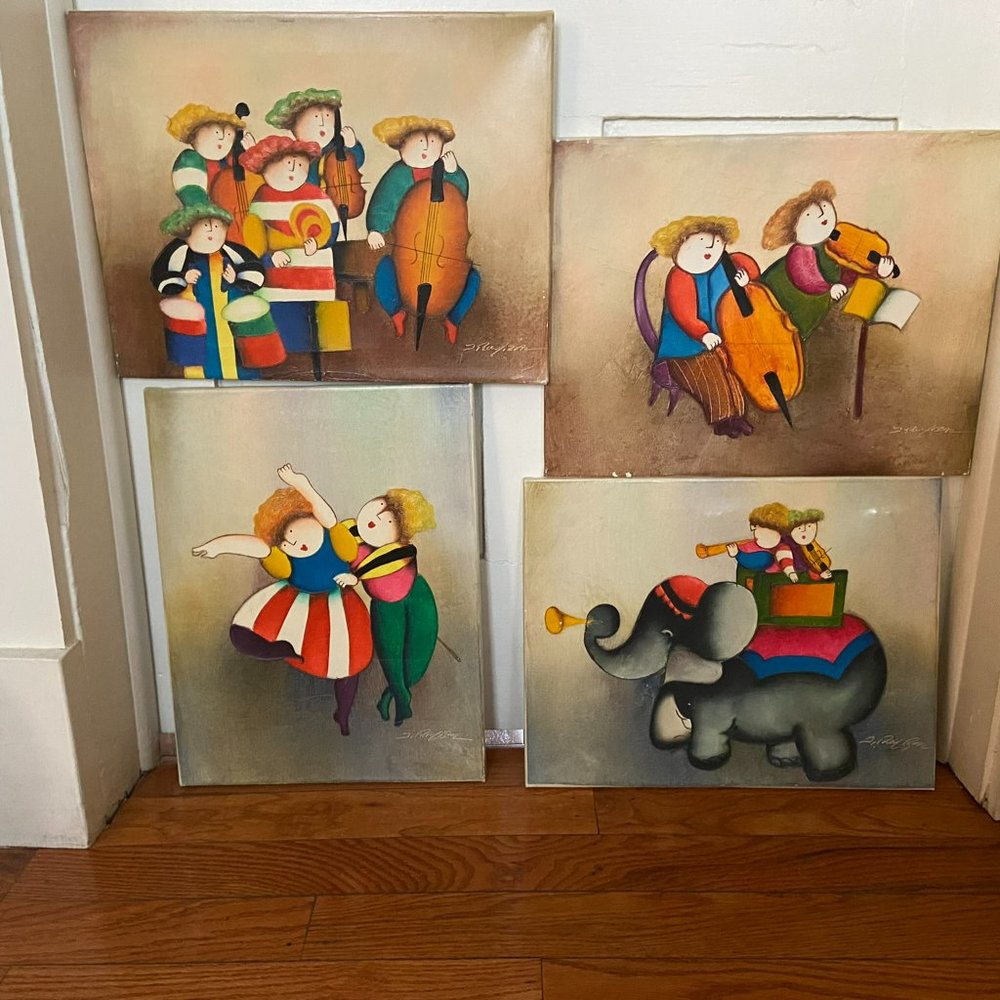 4 Oil Paintings